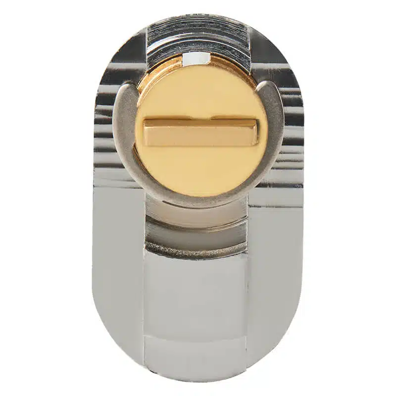 thumbnail image 2 of Zoo Oval Profile 5 Pin Single Cylinder Lock – Gold Brass, 3 Keys, Mortice Fixture 2 of 5