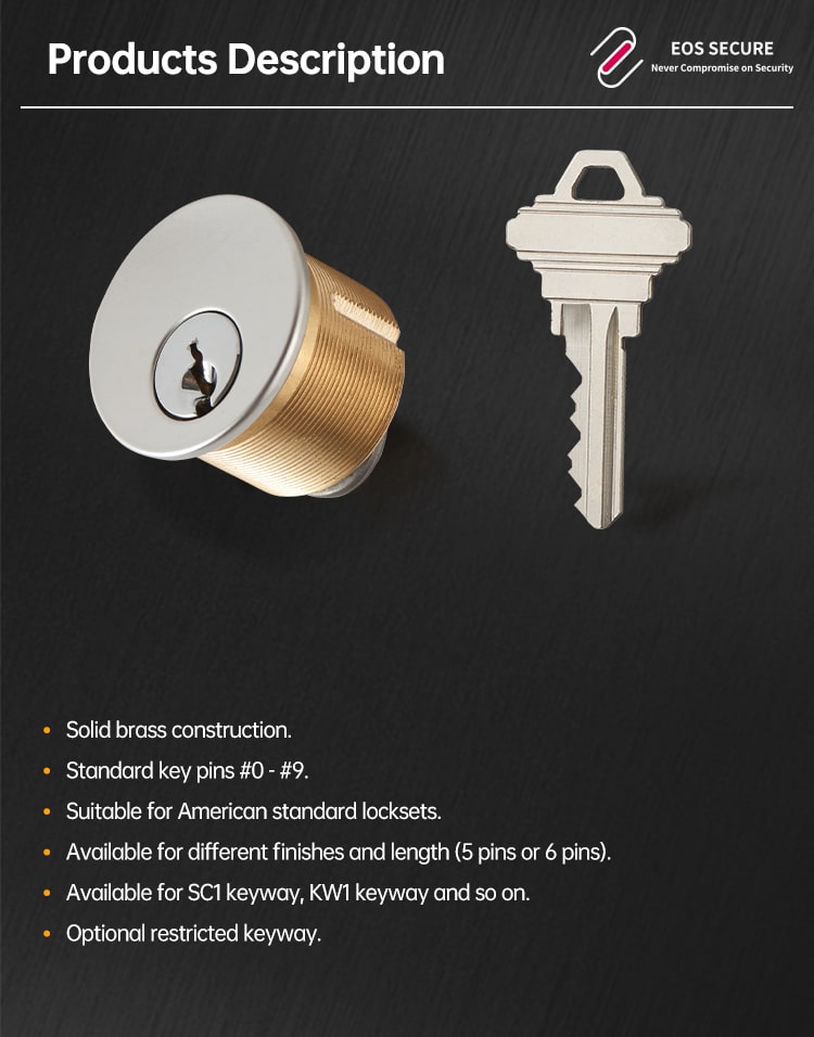 mortise cylinder yale schlage keyway