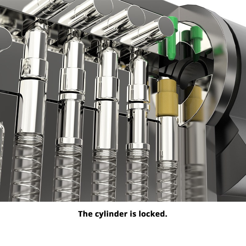 Double Row Dimple Pin Lock Cylinder with Patented Move Element