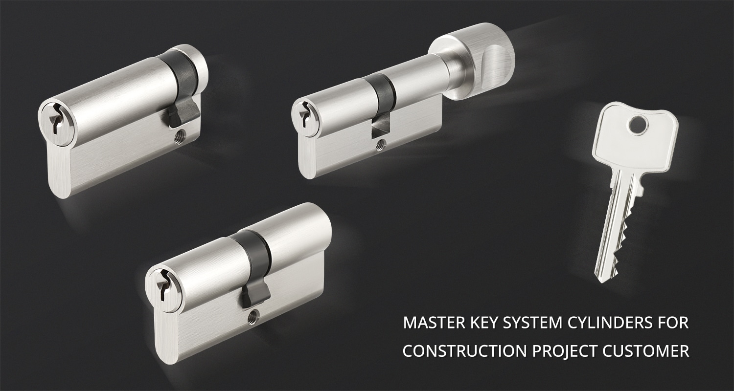 Master key system cylinders for construction project customer